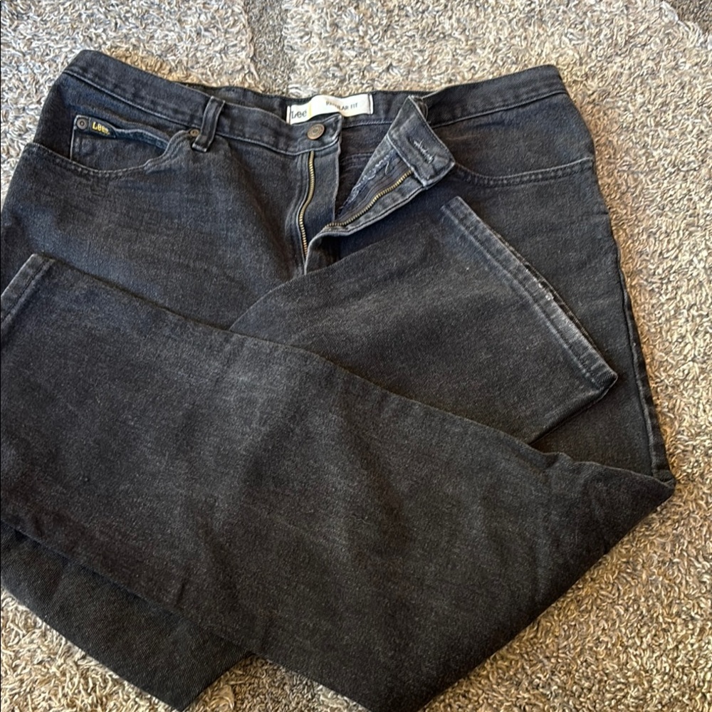 Levi's Black Relaxed Fit Jeans with Washed Look